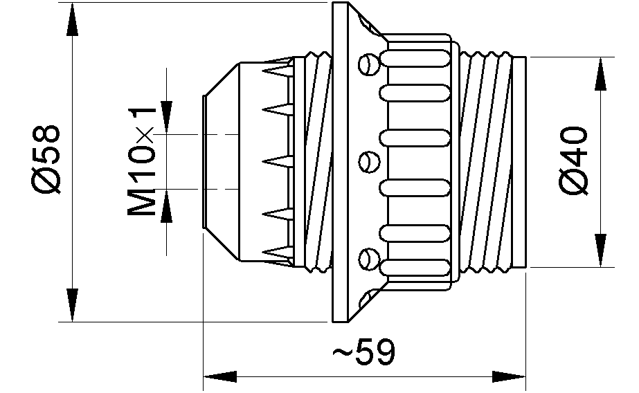 Grlo E27 bakelit luster 106LK 2