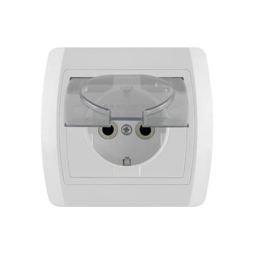 Utičnica dvopolna sa prozirnim poklopcem Status