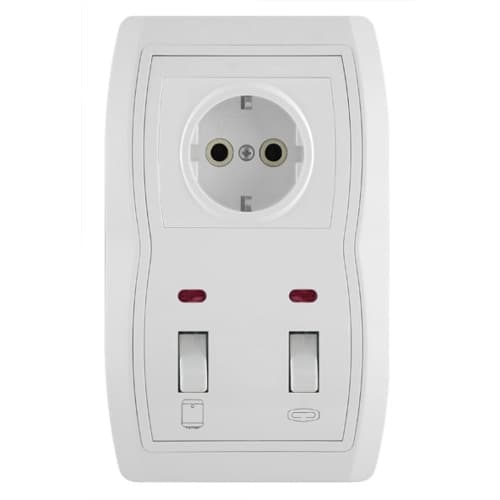 Sklopka za kupatilo 2 KIP i utičnica Status