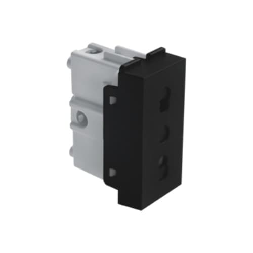 Utičnica 1M sa zaštitom tip 3 euro crna Kombo