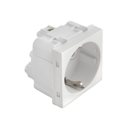 Utičnica 2M sa zaštitom 16A bijela Kombo