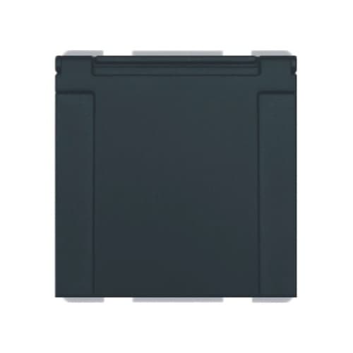 Utičnica 2M sa poklopcem 16A crna Kombo